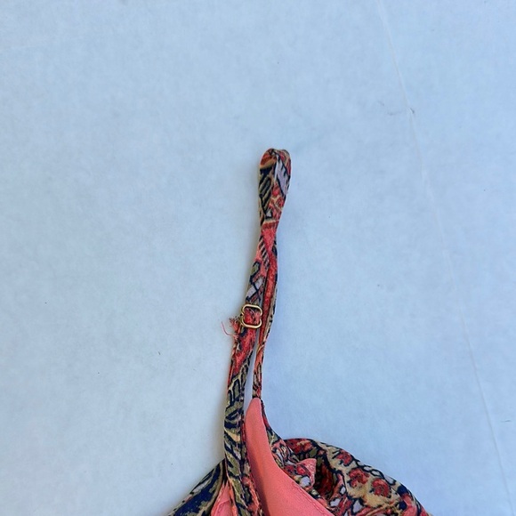 New Guess Orange and Pink Ruffled Mini Sundress - Picture 12 of 12